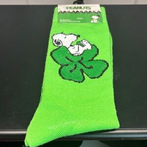 Peanuts Bright Green Snoopy Casual Socks St. Patrick’s Day